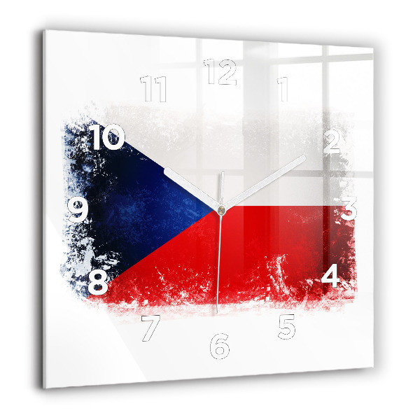 Kwadratowy zegar Flaga Czech