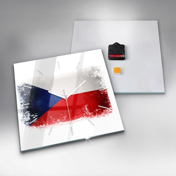 Kwadratowy zegar Flaga Czech