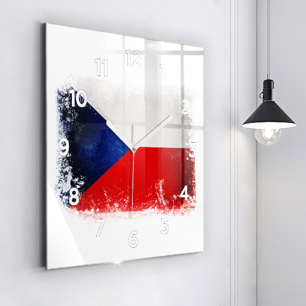 Kwadratowy zegar Flaga Czech