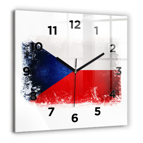 Kwadratowy zegar Flaga Czech