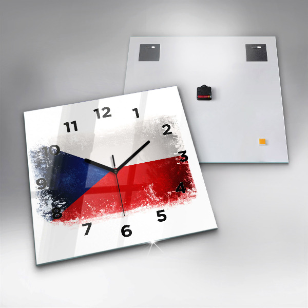 Kwadratowy zegar Flaga Czech