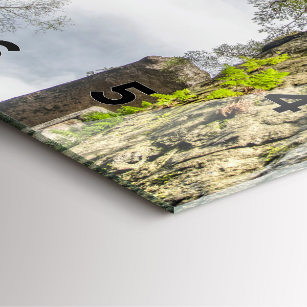 Zegar na ścianę kwadratowy Skalne miasto w Czechach