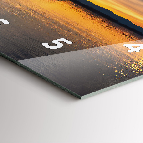 Zegar na ścianę kwadratowy Zachód słońca nad jeziorem