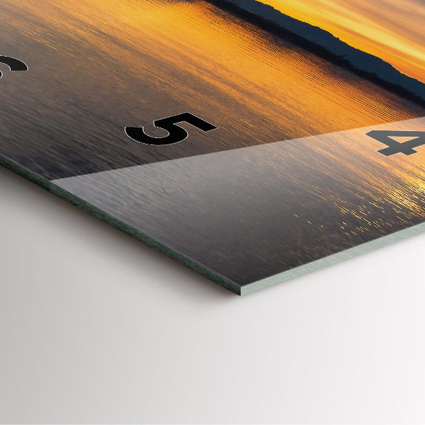 Zegar na ścianę kwadratowy Zachód słońca nad jeziorem