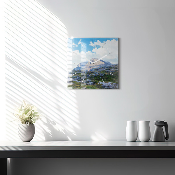 Kwadratowy zegar Skalisty Krajobraz