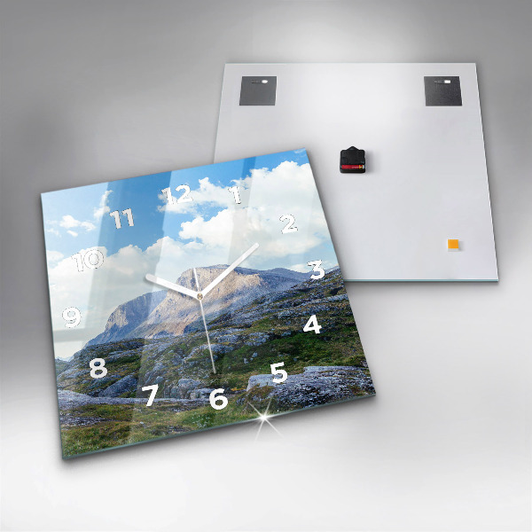 Kwadratowy zegar Skalisty Krajobraz