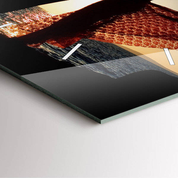 Kwadratowy zegar Hiszpański taniec na morzu