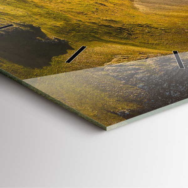 Zegar na ścianę kwadratowy Droga w Islandii