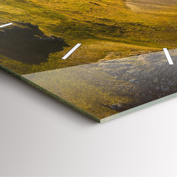 Zegar na ścianę kwadratowy Droga w Islandii