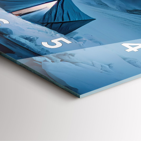 Zegar ścienny kwadratowy Namiot w górach Islandii