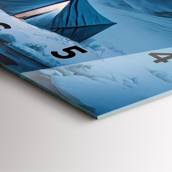 Zegar ścienny kwadratowy Namiot w górach Islandii