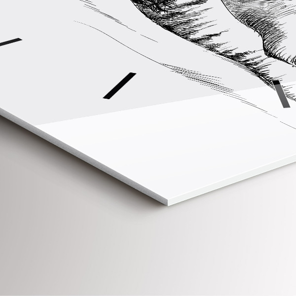 Kwadratowy zegar Rysowane góry