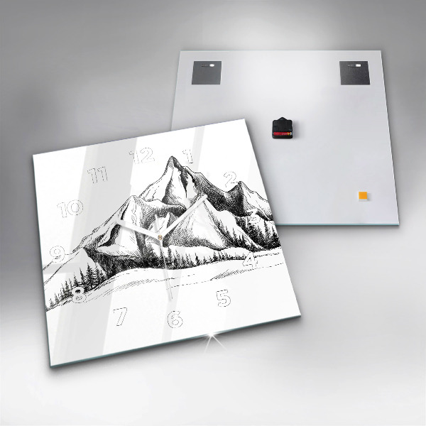 Kwadratowy zegar Rysowane góry