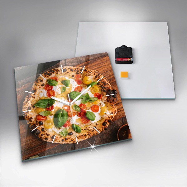 Zegar ścienny kwadratowy Włoska pizza