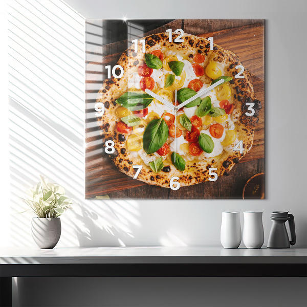 Zegar ścienny kwadratowy Włoska pizza
