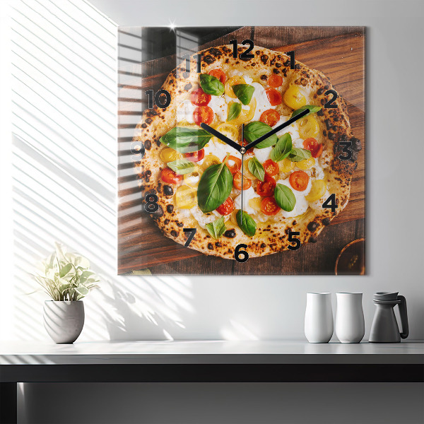Zegar ścienny kwadratowy Włoska pizza