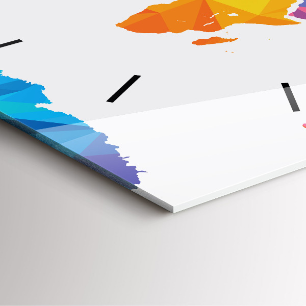 Kwadratowy zegar Abstrakcyjna mapa świata