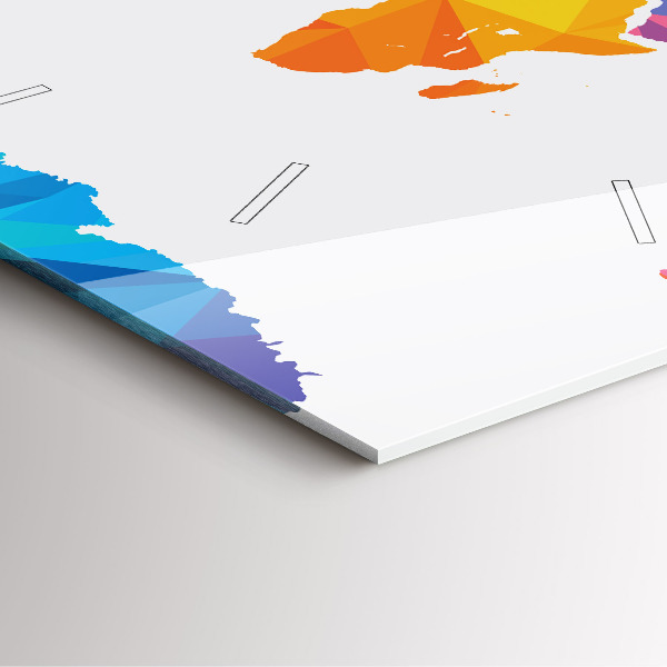 Kwadratowy zegar Abstrakcyjna mapa świata