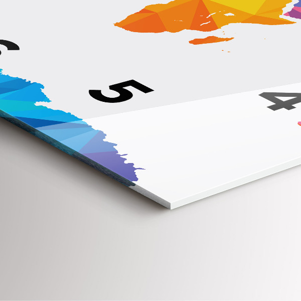 Kwadratowy zegar Abstrakcyjna mapa świata