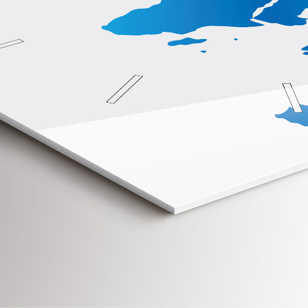 Kwadratowy zegar Mapa świata