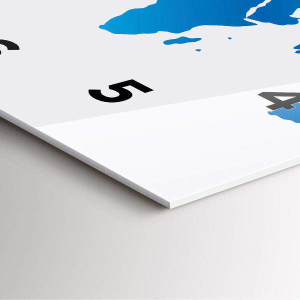 Kwadratowy zegar Mapa świata