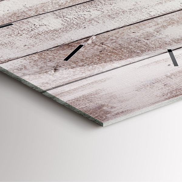 Kwadratowy zegar Jasne deski drewna