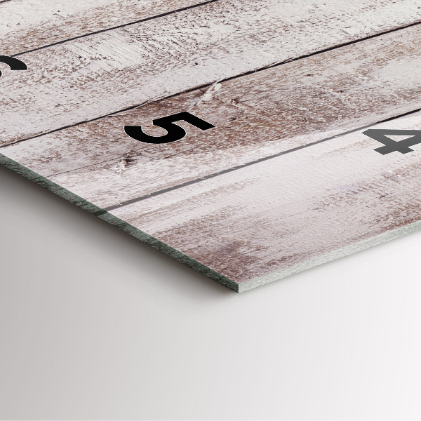 Kwadratowy zegar Jasne deski drewna