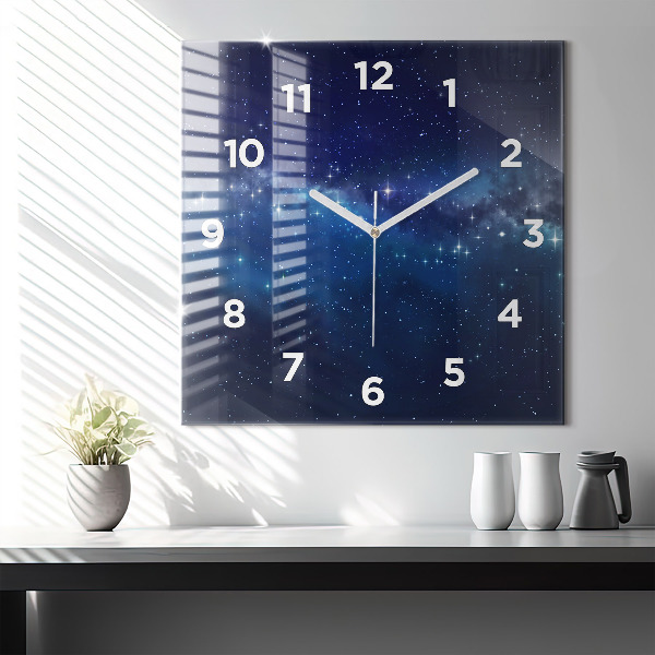 Kwadratowy zegar Ciemne niebo gwiazdy