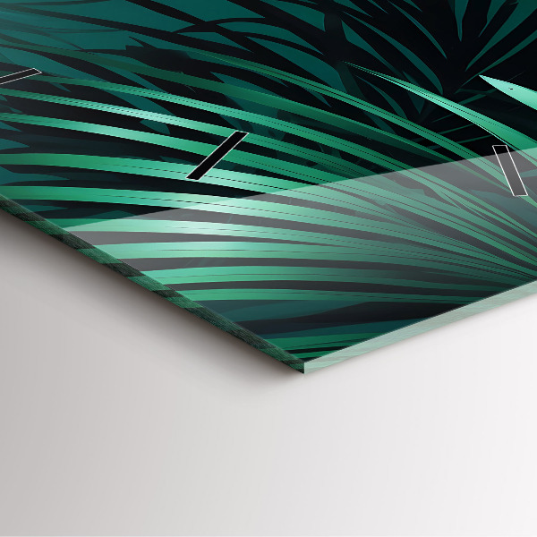 Zegar ścienny kwadratowy Tropikalne liście