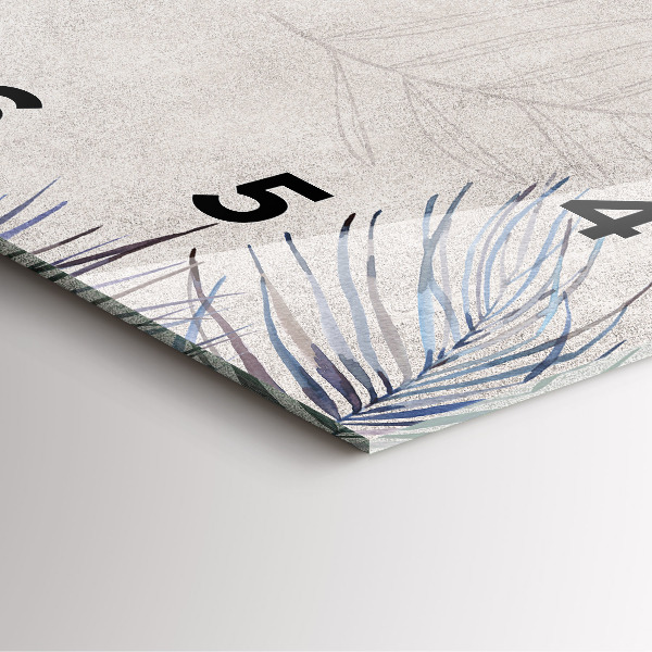 Zegar ścienny kwadratowy Liść palmowy