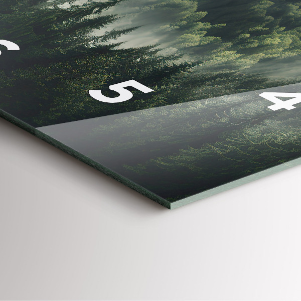 Zegar ścienny kwadratowy Las Krajobraz