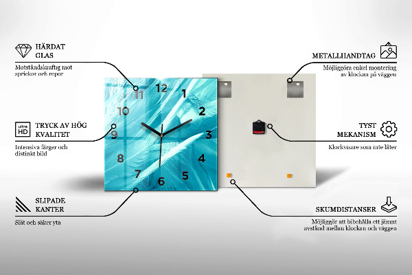 Zegar ścienny kwadratowy Las Krajobraz