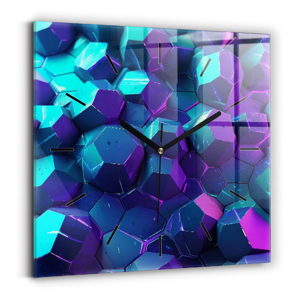 Zegar ścienny kwadratowy Figury geometryczne