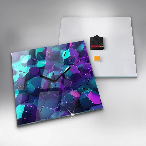 Zegar ścienny kwadratowy Figury geometryczne
