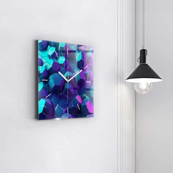 Zegar ścienny kwadratowy Figury geometryczne