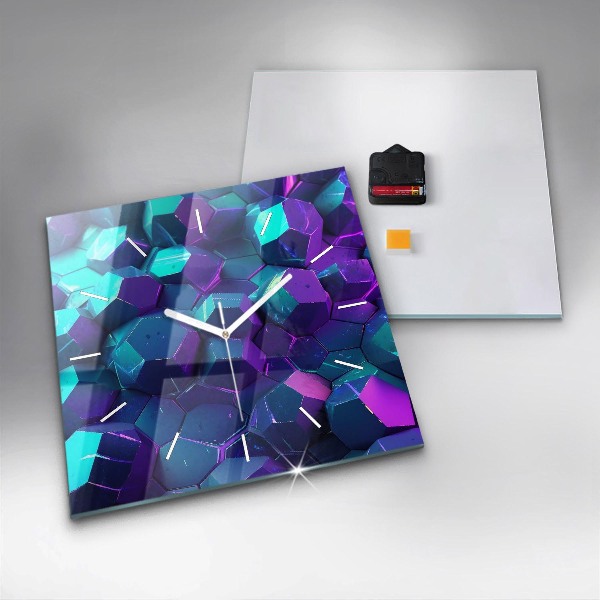 Zegar ścienny kwadratowy Figury geometryczne