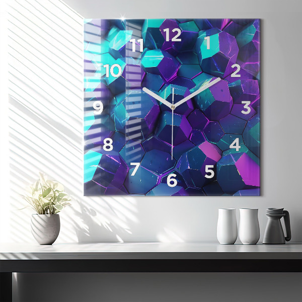Zegar ścienny kwadratowy Figury geometryczne