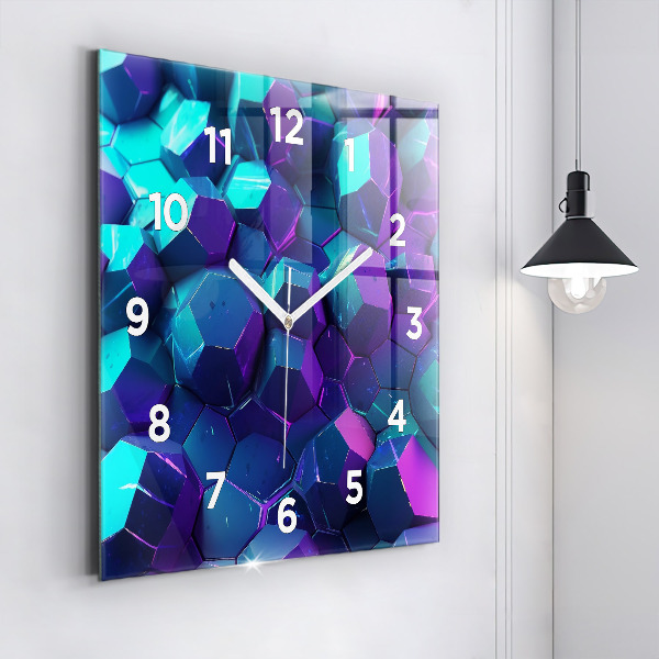 Zegar ścienny kwadratowy Figury geometryczne