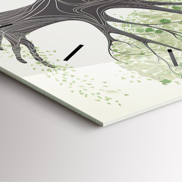 Zegar ścienny kwadratowy Duże drzewo natura