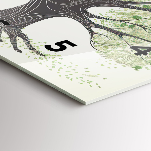 Zegar ścienny kwadratowy Duże drzewo natura