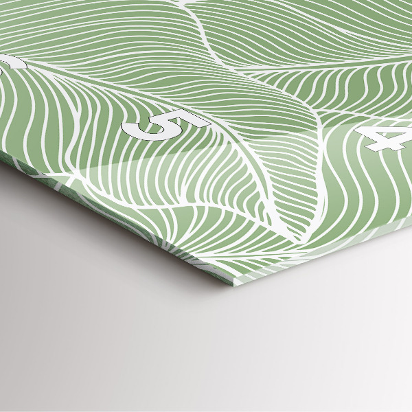 Zegar ścienny kwadratowy Liście natura wzór