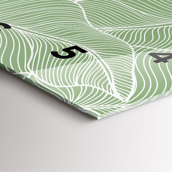 Zegar ścienny kwadratowy Liście natura wzór