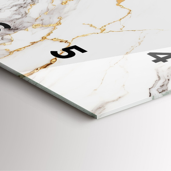 Zegar ścienny kwadratowy Marmur ozdobny