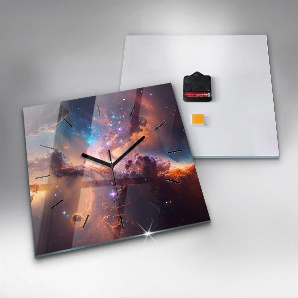 Zegar ścienny kwadratowy Kosmiczny świat gwiazd