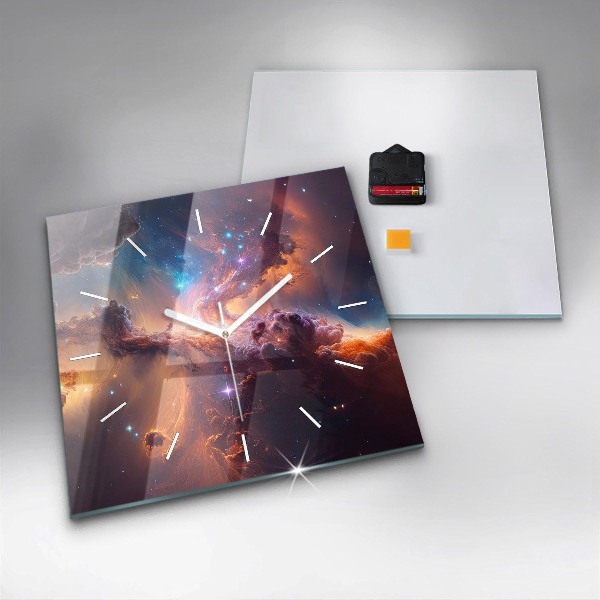 Zegar ścienny kwadratowy Kosmiczny świat gwiazd