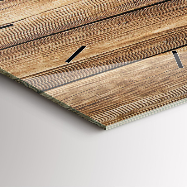 Kwadratowy zegar Drewniane deski