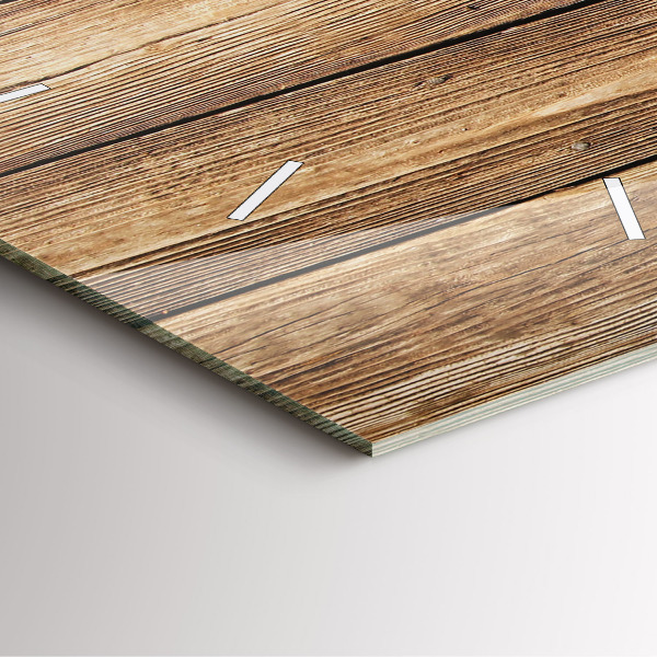 Kwadratowy zegar Drewniane deski