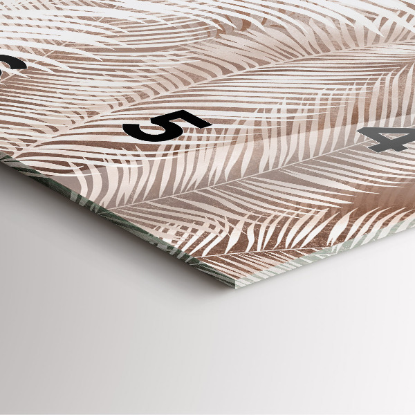 Zegar na ścianę kwadratowy Tropikalne liście boho