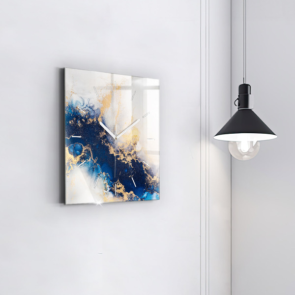 Zegar na ścianę kwadratowy Marmur wzór
