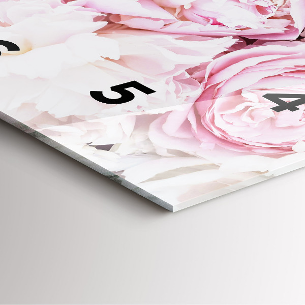 Zegar na ścianę kwadratowy Dekoracyjne kwiaty